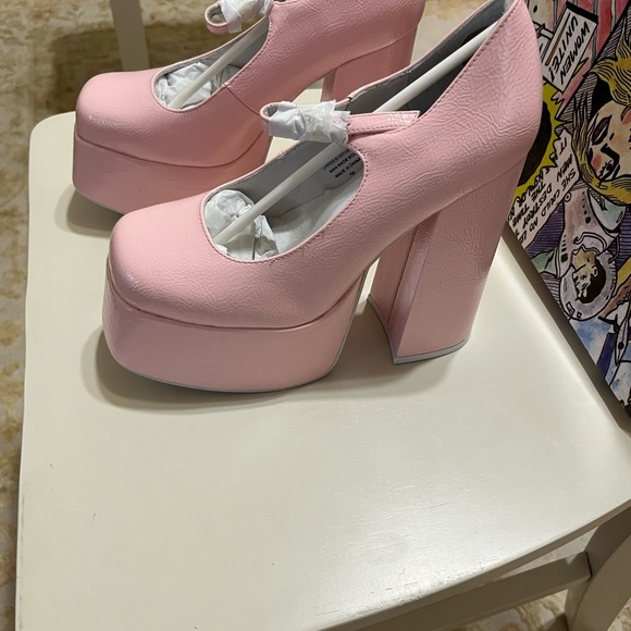 Jeffrey Campbell pastel pink platforms, NWT, Size 7 - Picture 8 of 9